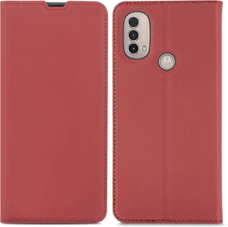 iMoshion Hoesje Geschikt voor Motorola Moto E40 / Moto E30 Hoesje Met Pasjeshouder - iMoshion Slim Folio Bookcase - Rood