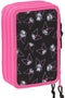 Safta Kuromi - Gevuld etui - 37 stuks - 19.5 x 12.5 x 5.5 cm - Roze/Zwart