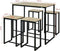 Hoge Bartafel - Bartafel met 4 Krukken - Modern Industrieel Design - Beige