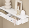 SoBuy FRG43-W - Wandkast - 2 Lades - 64 x 15 x 10 cm - Wit
