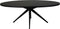 HSM Collection -Ovale eettafel - 200x100x76 - Zwart - Mangohout/metaal