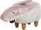 SHARK - Hocker - Roze/Wit - Polyester