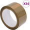 vidaXL Verpakkingstapes 36 st 48 mm x 66 m bruin