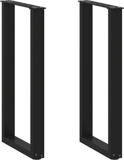 vidaXL - Salontafelpoten - 2 - st - U-vormig - 38x(72-73) - cm - staal - zwart