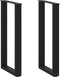 vidaXL - Salontafelpoten - 2 - st - U-vormig - 38x(72-73) - cm - staal - zwart