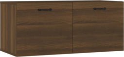 vidaXL - Wandkast - 80x35x36,5 - cm - bewerkt - hout - bruineikenkleurig