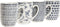 Set van 4 mokken Home ESPRIT Blauw Wit Porselein 340 ml