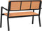 vidaXL - Ligbank - - - Staal - en - WPC, - Bruin - en - Zwart