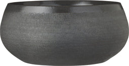 Mica Decorations Bloempot - schaal - grijs - keramiek - 26x12 cm - plantenpotten