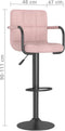 vidaXL - Barkrukken - 2 - st - fluweel - roze