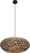Light & Living Tripoli Hanglamp - Rotan Naturel/Zwart - Ø60x29,5cm