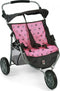 Bayer Chic Poppenbuggy tweeling Jogger (lichtroze/ster)