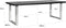 Richmond Dining table Nalo 220 with silver u-leg (Black)