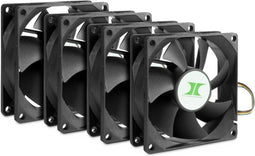 Inter-Tech 88887290 - Ventilator 80mm - 4x 1000-2000 RPM 27,2 dB zwart (4 stuks)