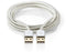 Nedis CCTB60000AL20 - USB 2.0-kabel - USB-A Male naar USB-A Male - Aluminium - 200 cm