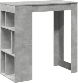 vidaXL - Bartafel - met - rekken - 102x50x103,5 - cm - bewerkt - hout - betongrijs