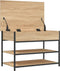 vidaXL - Schoenenbankje - 70x42,5x50 - cm - bewerkt - hout - sonoma - eikenkleurig