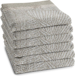DDDDD Barrier - Keukendoek - Set van 6 - Katoen - Plantenprint - 50x55 cm - Beige (6 stuks)