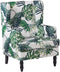Fauteuil SANDSET met voetenbank Stof Lichtgroen