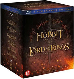 Hobbit & Lord Of The Rings Trilogy - Blu-ray - Extended Edition - 30 discs