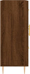 vidaXL - Dressoir - 69,5x34x90 - cm - bewerkt - hout - bruin - eikenkleur