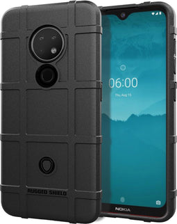 imoshion Hoesje Geschikt voor Nokia 7.2 / 6.2 Hoesje Siliconen - imoshion Rugged Shield Backcover - Zwart
