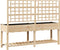 vidaXL - Tuinplantbak - met - Trellis - & - Plank - 203x53x152 - cm - Massief - Vurenhout