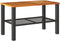 vidaXL Tuintafel 70x38x42 cm poly rattan en acaciahout zwart