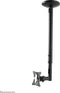 Neomounts FPMA-C050BLACK - Plafondsteun - Verstelbare hoogte kantelbaar - Zwart