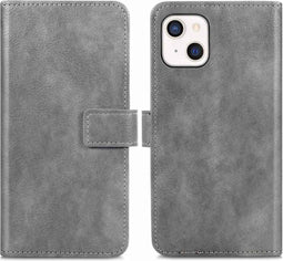 iMoshion Hoesje Geschikt voor iPhone 13 Mini Hoesje - iMoshion Luxe Bookcase - Grijs