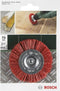 Bosch - Schijfborstels voor boormachines - nylondraad met korund schuurmiddel K80, 100 mm 100 mm, 1 mm, 4500 o.p.m.