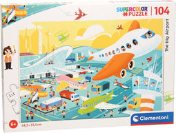 clementoni puzzel druk vliegveld, 104st.