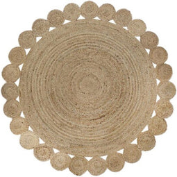 DKD Home Decor - Tapijt - Natuurlijk - Bruin 150 x 150 x 1 cm