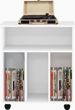 Lp vinyl opbergkast - boekenkast - opbergen tijdschriften boeken platen - wit
