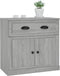 vidaXL - Dressoir - 70x35,5x67,5 - cm - bewerkt - hout - grijs - sonoma - eikenkleurig