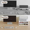 Woltu ASK15ws - Printerkast - 3 Vakken - Houtcomposiet Wit - 47 x 22,5 x 40 cm