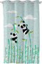 Gordijn HappyFriday Moshi Moshi Panda Garden Blauw 140 x 265 cm