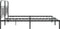 vidaXL - Bedframe - met - hoofdbord - metaal - zwart - 193x203 - cm