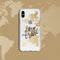 Hoesje Geschikt voor Samsung Galaxy A5 (2017) Hoesje Siliconen - Design Backcover siliconen - Goud / Transparant / Quote World Map