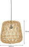WOOOD Exclusive Moza Hanglamp - Bamboe - Naturel - 36x36x36