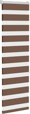 vidaXL - Zebra - rolgordijn - 45x150 - cm - stofbreedte - 40,9 - cm - polyester - bruin