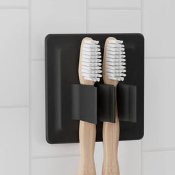 LOBUX® - zelfklevende tandenborstelhouder - super stevige grip - zwart
