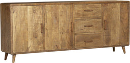 Dressoir industrieel - Dressoir Sara - Dressoirkast mangohout 220 cm