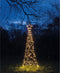 Anna's Collection Vlaggenmast kerstboom met ster - verlichting - 236 leds - 200 cm