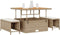 vidaXL - 3-delige - Tuin - Eetset - met - Kussens - Beige - Poly - Rattan - Acacia