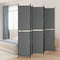 vidaXL - Kamerscherm - met - 5 - panelen - 250x220 - cm - stof - antracietkleurig