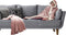Linnick Flanel Fleece Deken + Hoodie met Capuchon Croco - rosé - 140x200cm - 130x180cm - Plaid