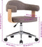 vidaXL - Kantoorstoel - draaibaar - gebogen - hout - en - stof - taupe