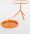 Mica Decorations Aston - Bijzettafel met Afneembaar Dienblad - H41,5 x Ø30,5 cm - Metaal - Oranje