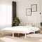 vidaXL - Bedframe - massief - hout - wit - 140x190 - cm